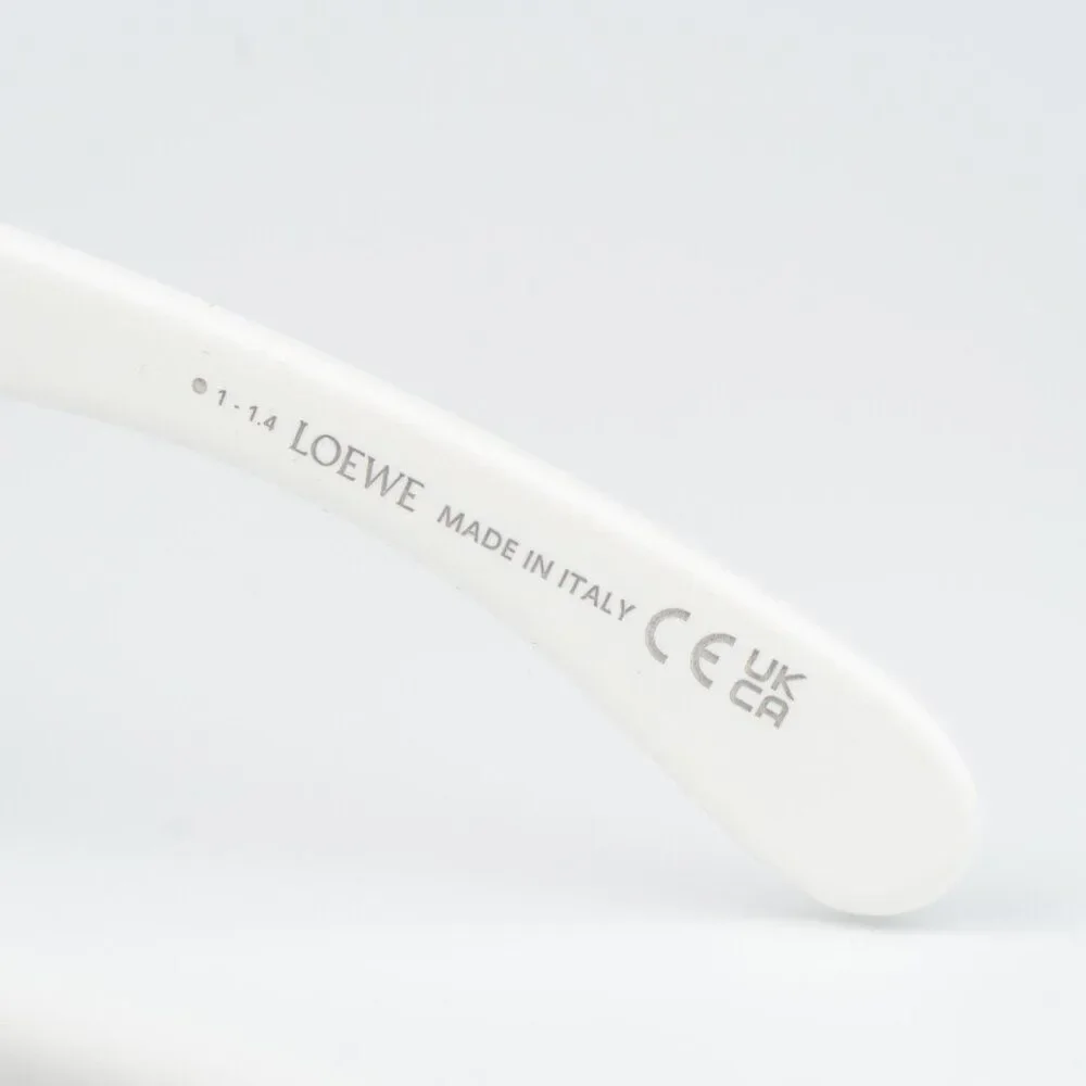 Loewe FASHION Men Sunglasses White Gold Brown Mirror Shield LW40131I 25G